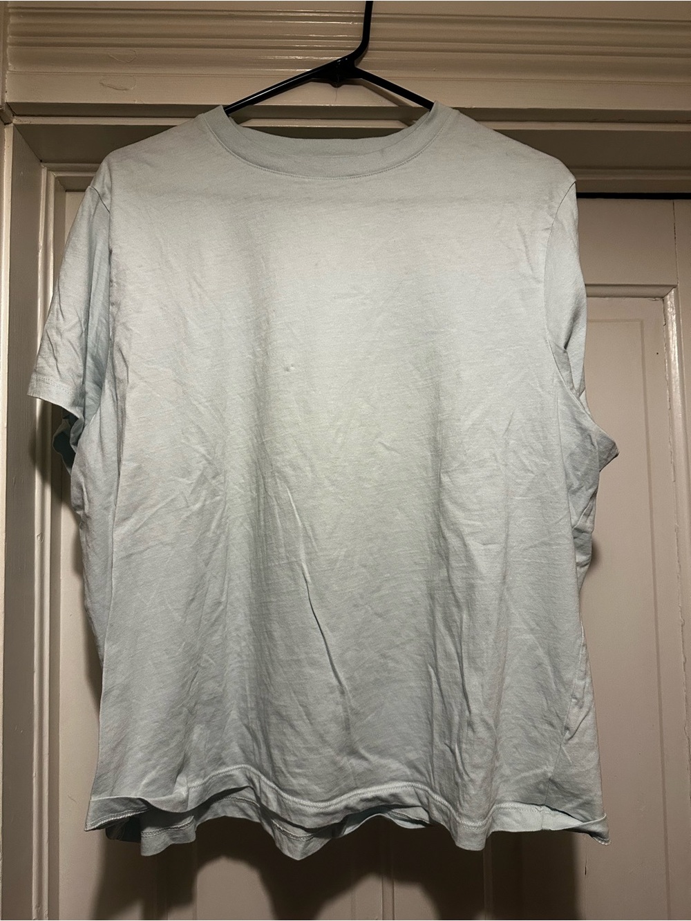 American Eagle Outfitters Pale Blue Crew Neck Tee